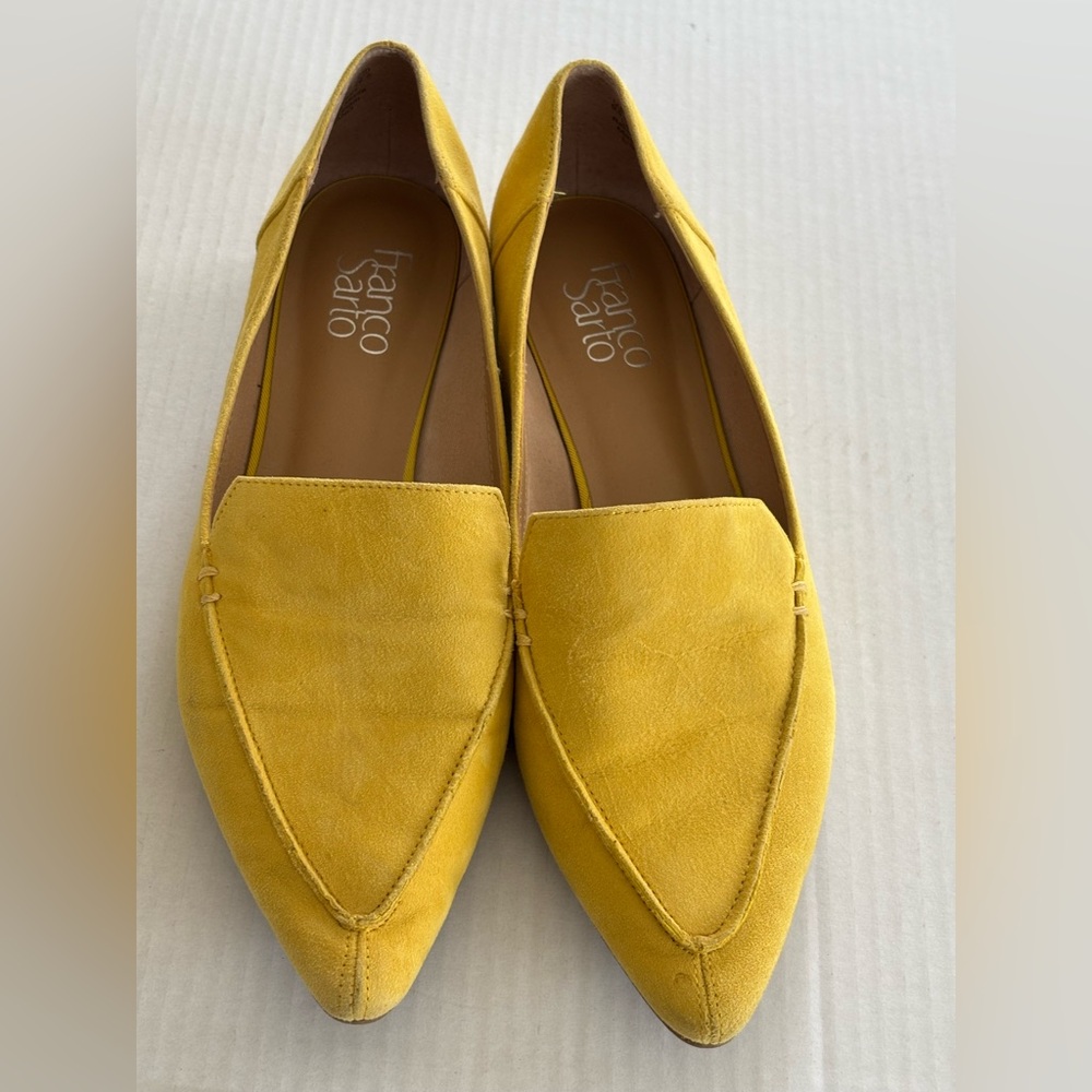 Franco Sarto Yellow Flats Elegant Loafers Starland Sz. 9.5